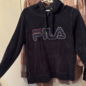 Fila Navy Hoodie with Multicolor Logo